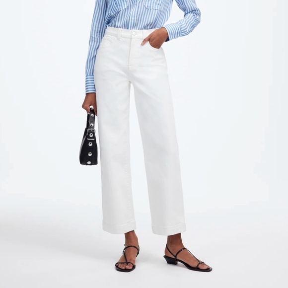 Madewell Perfect Vintage Wide Leg Crop Jean size 29 white - Picture 1 of 4